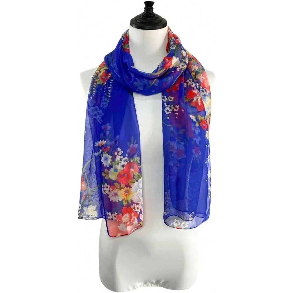 Women's Ao8 Lightweight Floral Print Scarves, Shawl Wraps & Fashion